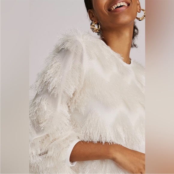 Anthropologie Hutch Fringed Shift Mini Dress - Like New - Picture 2 of 6